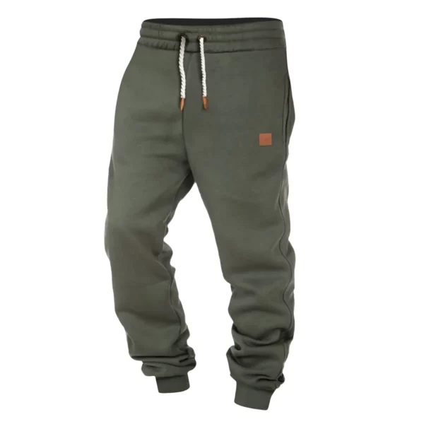 Men Flat Front Splicing Printed Sweatpants Casual Pocket Sport Work Casual Trouser Pants Fleece Lined Joggers Trouser