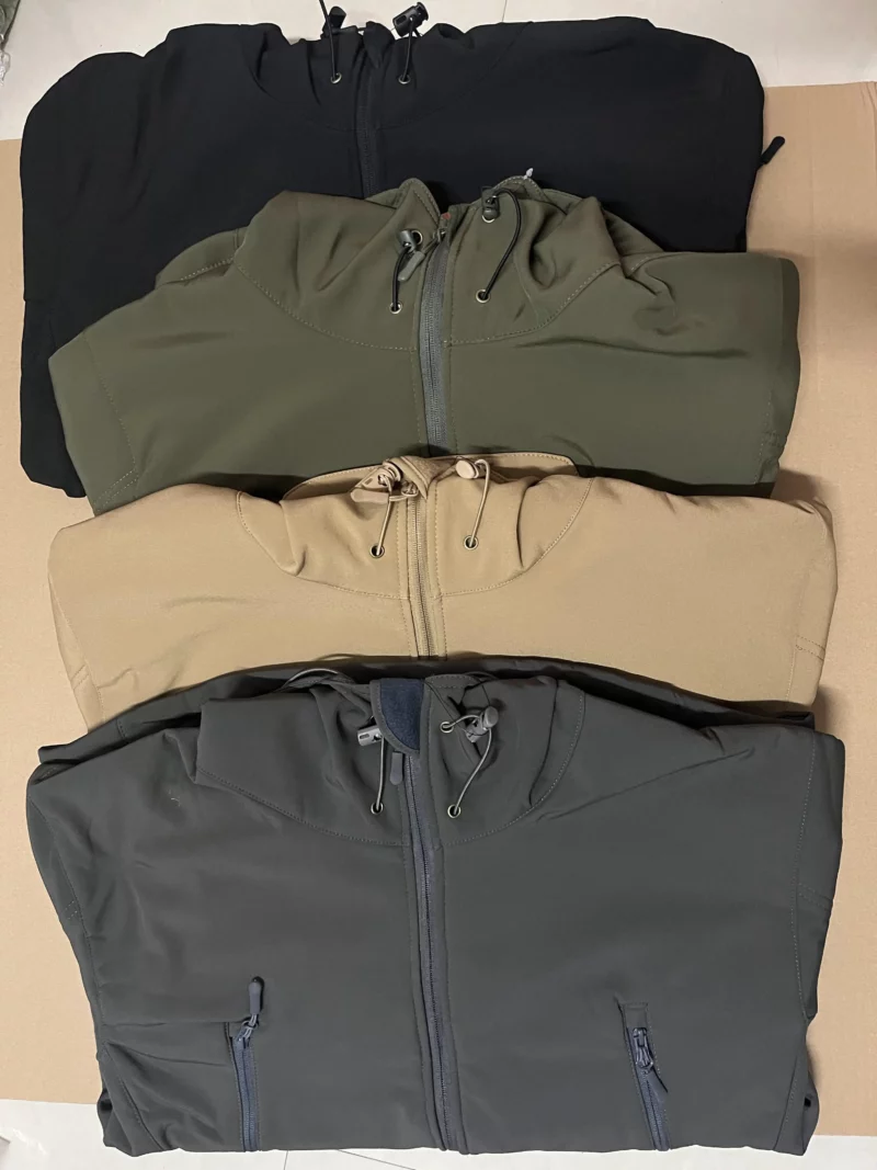 Men's Autumn Winter SoftShell Fleece Waterproof Jackets Male Hood Coats Fishing Hiking Camping Climbing Skiing Pants Trousers - Image 5