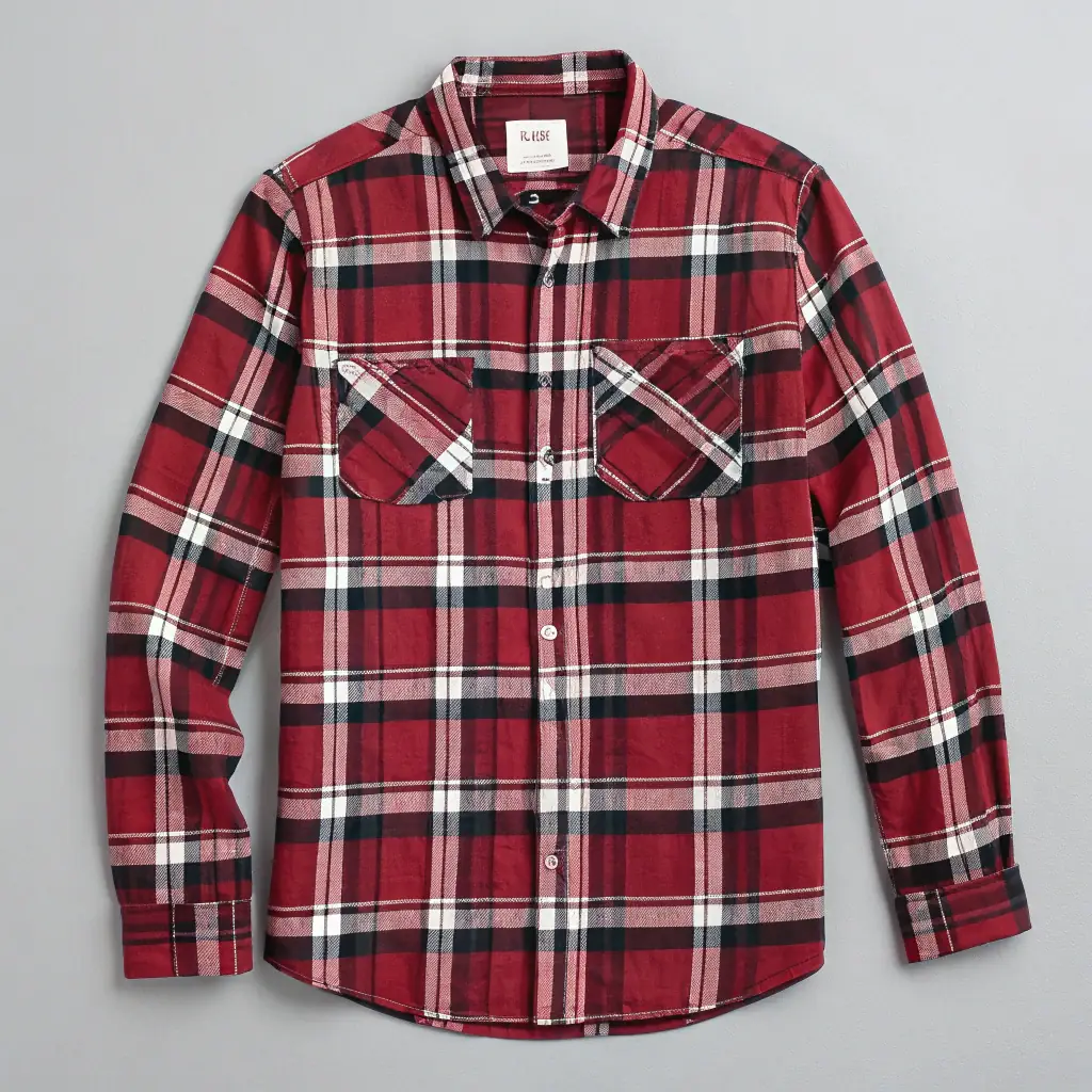 Plaid Flannel Shirt - Red/Black